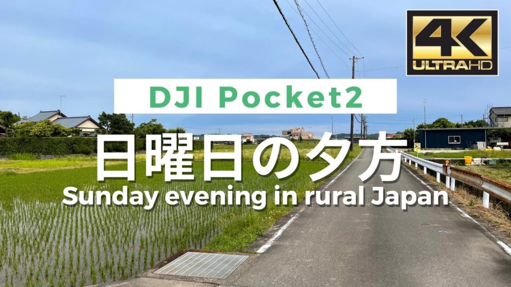 【4K】Sunday evening in rural Japan -  日曜日の夕方 Walking Video From Japan / VLOG / DJI Pocket 2