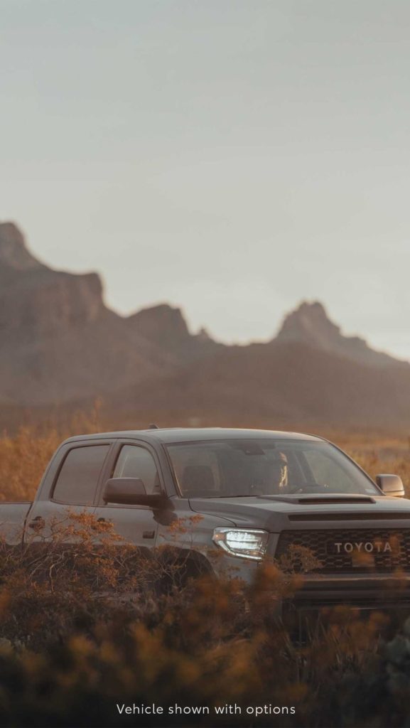 Unyielding; awe-inspiring; iconic; American. You could be talking about #Tundra ...