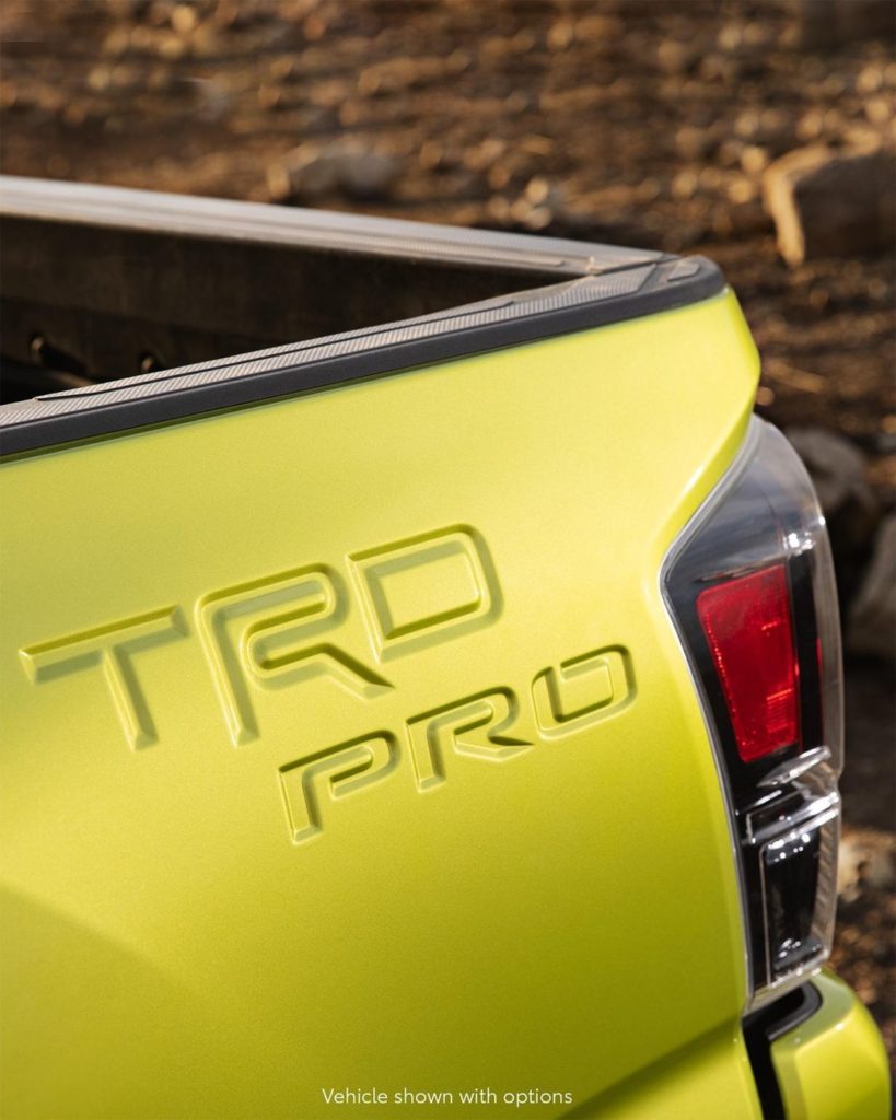 Take the lead in the 2022 #Tacoma #TRD Pro, with its eye-catching hood graphic a...