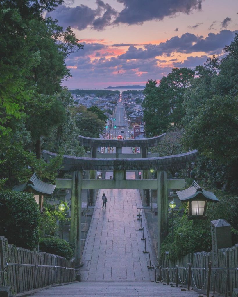 The sunset from up here.  Perched atop a hill with soaring views across the town...