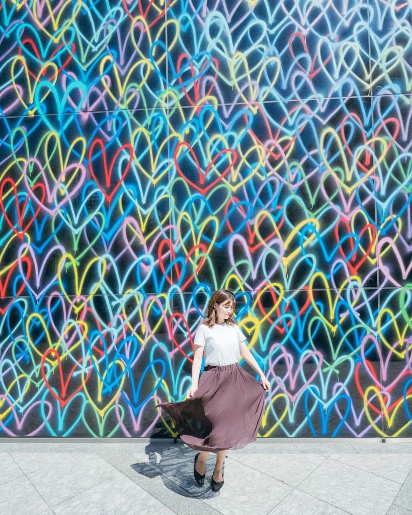 The world can always use more love!   This colorful wall of hearts can be found ...