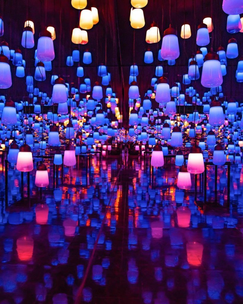 Would you believe this colorful delight is a hotel lobby? It was designed by the...