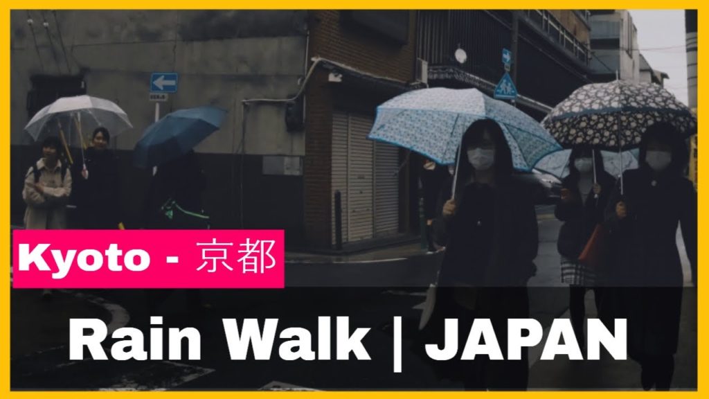 ☔Japan Street Walk Rain - Kyoto Virtual Tour [4k 60fps]