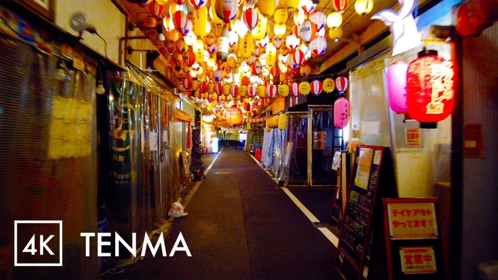 Izakaya paradise in Tenma, Osaka - Japan Walking Tour | 4K with Binaural Audio