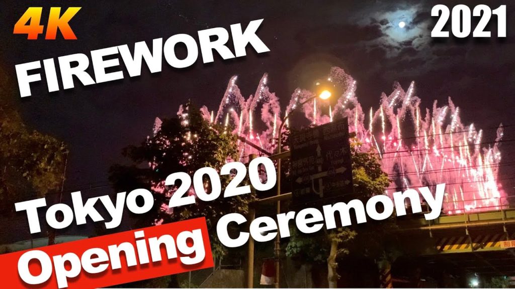 【2021 Tokyo VLOG 4K】FIREWORK Tokyo 2020 Olympic Opening Ceremony  도쿄 올림픽 개막식 불꽃놀이 English Sub 한글자막