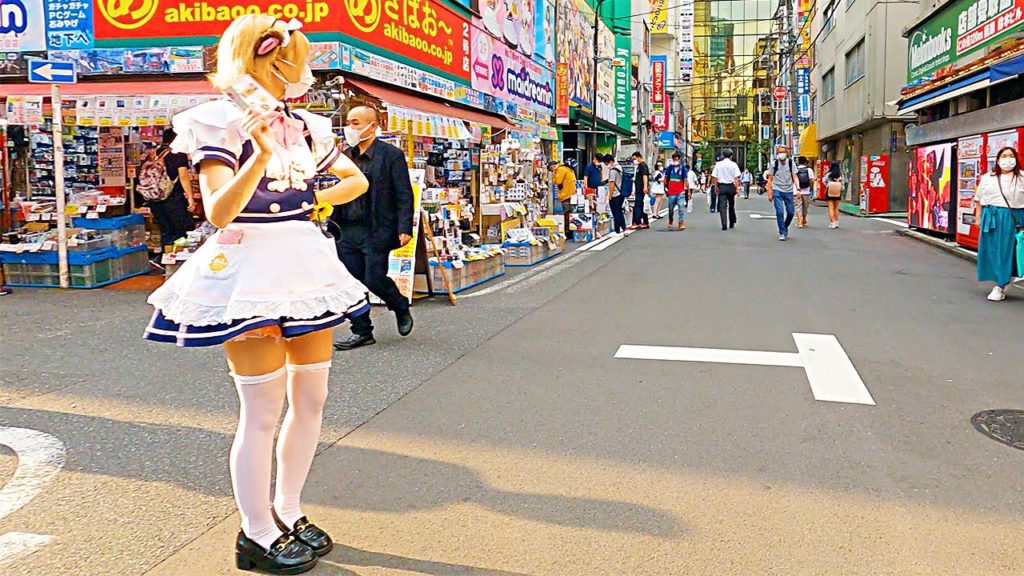 【Akihabara Walk in Tokyo】Lots of cute maids【4K】