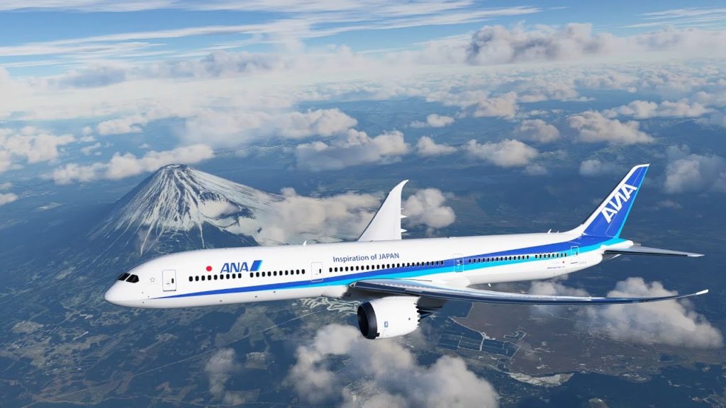 FS2020 ANA 787 Flights from Tokyo Haneda (RJTT) to Fukuoka (RJFF), Japan.