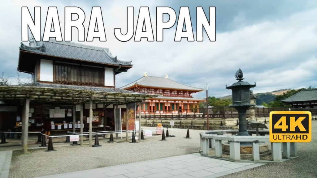 [Japan walking 4k] Morning Walk from the Nara station (奈良駅) to the park - SlowTV