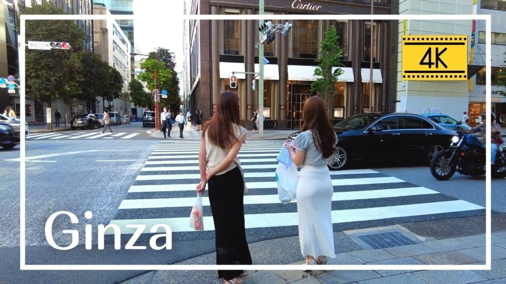 【4K】Tokyo walk  Ginza Walking Tour/Friday evening (August.2021)
