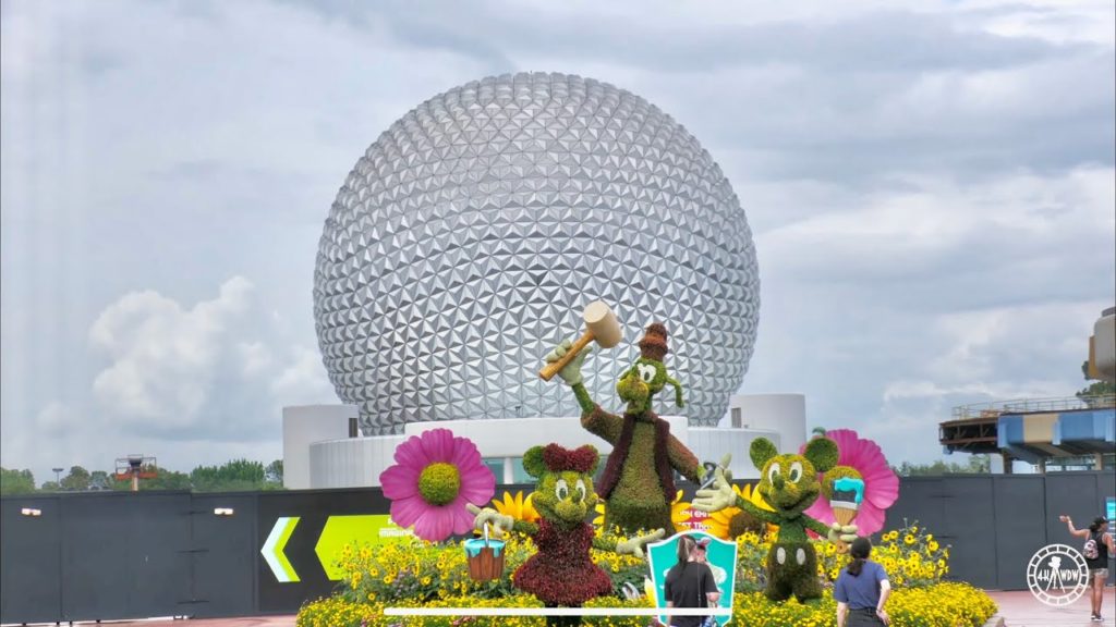 A Quick Rain Shower at EPCOT - Filmed in 4K | Walt Disney World Orlando Florida June 2021