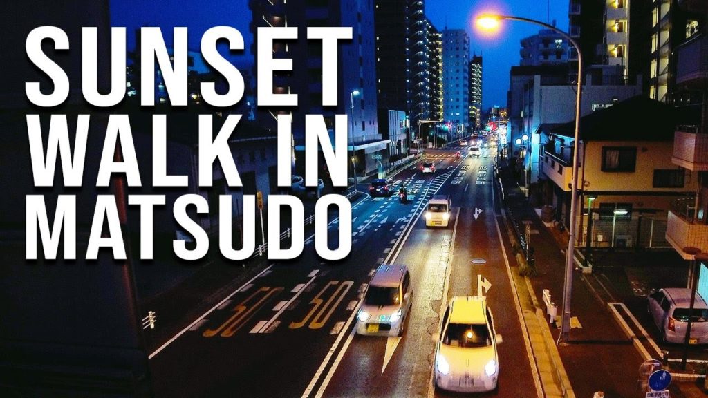 Sunset Walk in Matsudo [4K] | JAPAN WALKING TOURS 2021