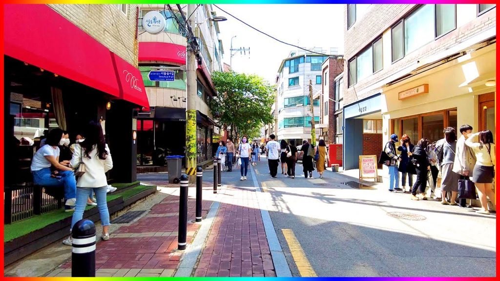 [4k] 주말오후 핫플레이스 성수동 카페거리 Walking in Seongsu cafe street, Seoul Korea