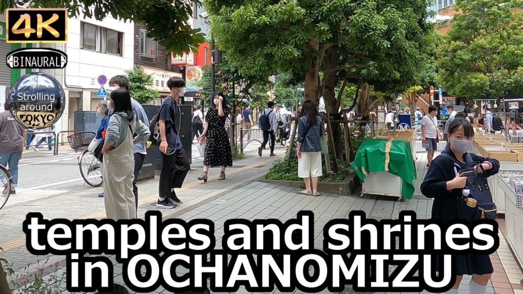 A tour of temples and shrines in OCHANOMIZU - 4K Tokyo Japan
