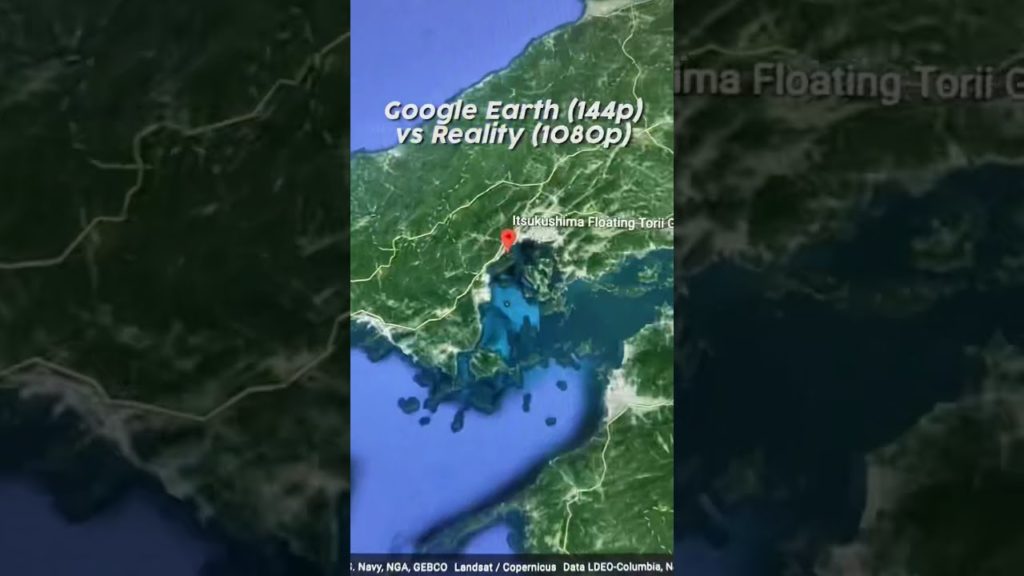 Google Maps vs Reality: Japan Itsukushima Floating Tori Gate #Shorts Google Maps vs Reality: Japan Itsukushima Floating Tori Gate #Shorts