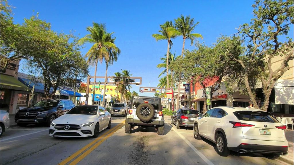 Florida Scenic Drive from Delray Beach to Palm Beach, Florida - 4K