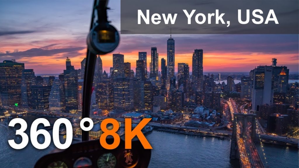 New York, USA. City of Skyscrapers. 360 8K aerial video New York, USA. City of Skyscrapers. 360 8K aerial video