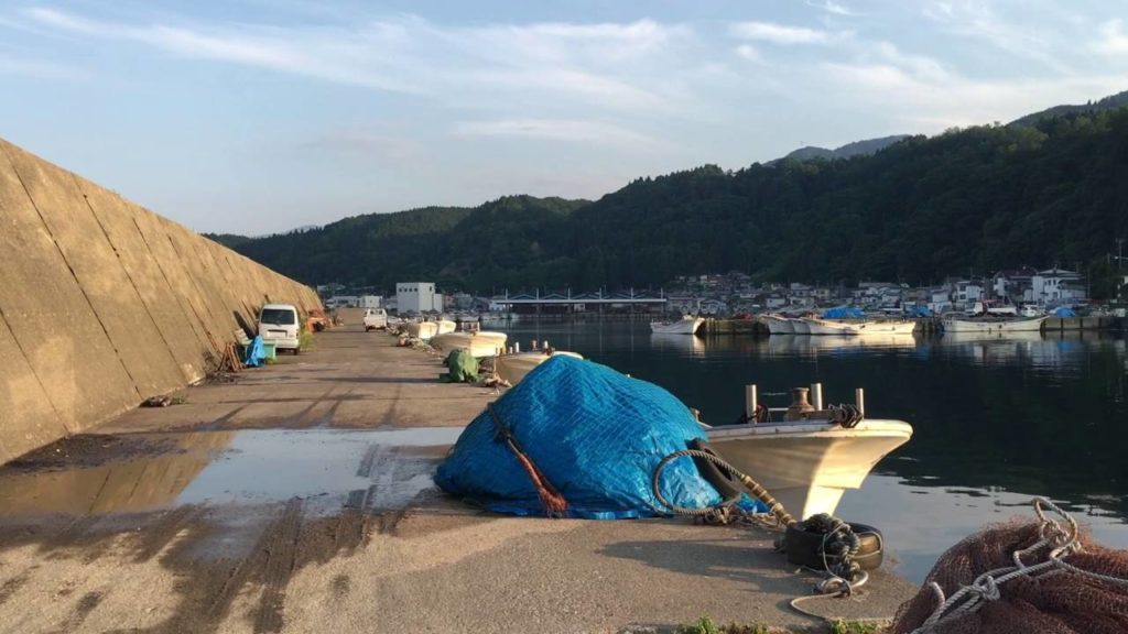 Tsunami Sea Wall at Fukaura Port Tsunami Sea Wall at Fukaura Port