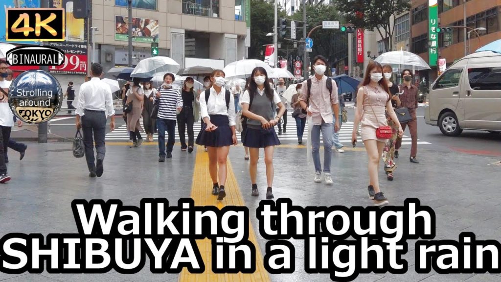 Walking through SHIBUYA in a light rain - 4K Tokyo Japan