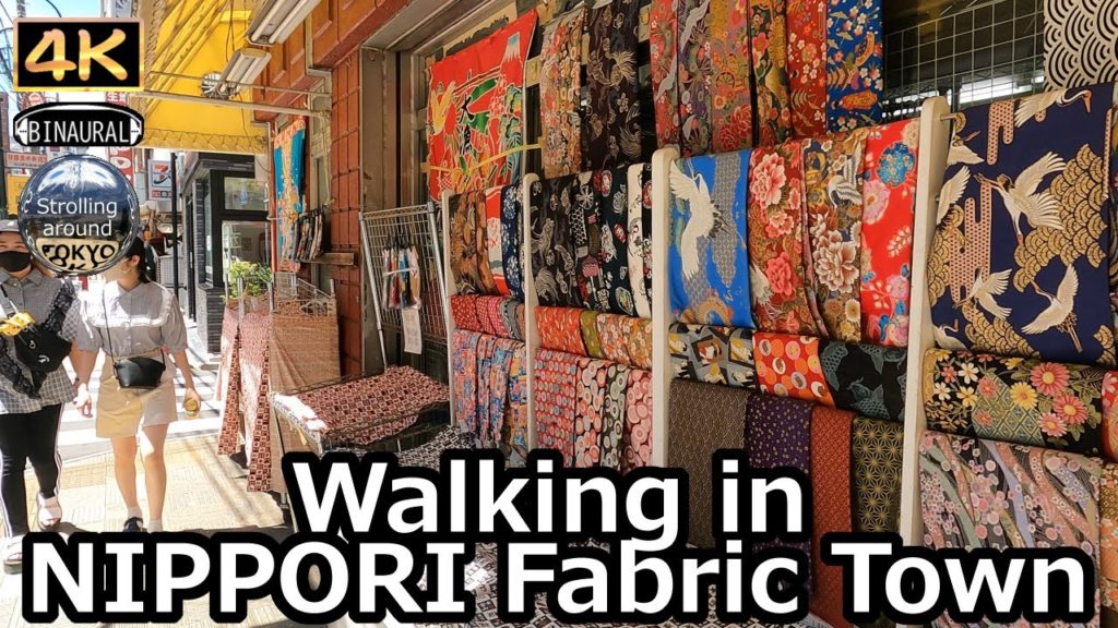 Walking in NIPPORI Fabric Town - 4K Tokyo Japan