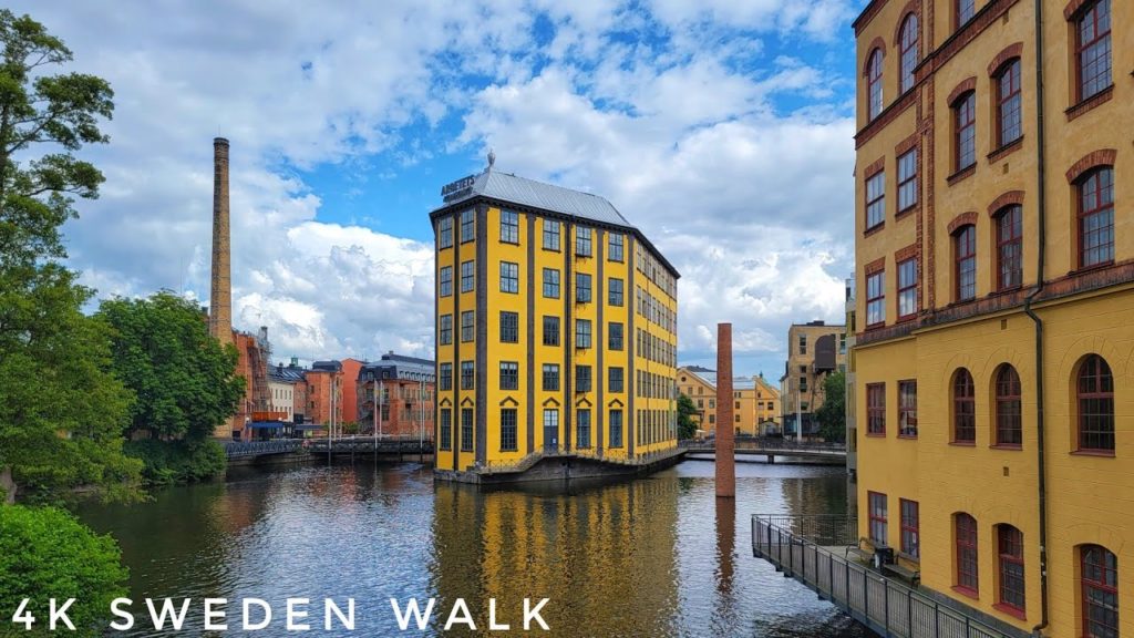 4K Sweden Walk 🇸🇪 The Beautiful 1800s Industrial Landscape in Norrköping 🏭 スウェーデン、ノーショーピングの産業景観散歩