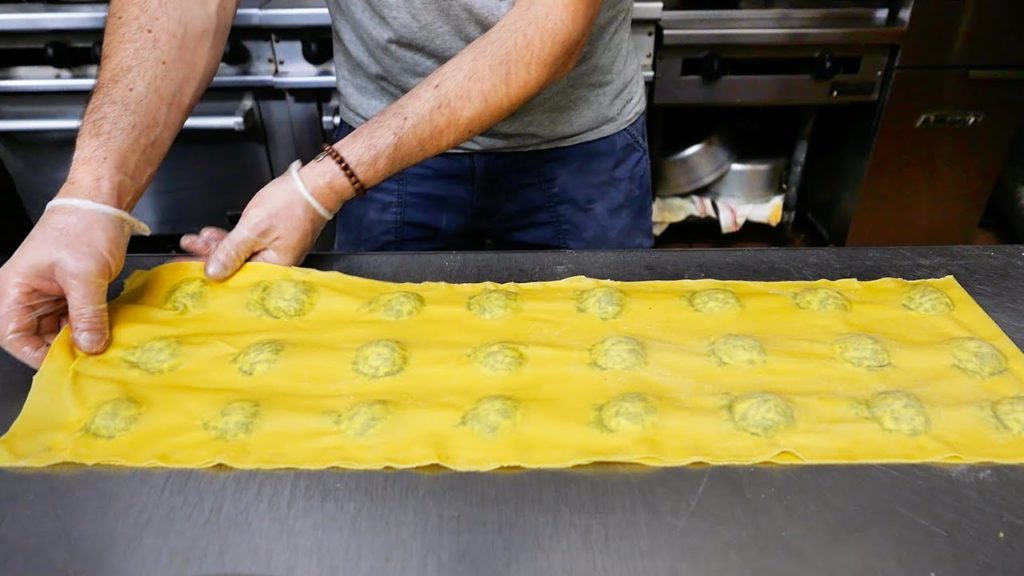 New York City Food - ITALIAN SPINACH AND PANCETTA RAVIOLI Via Vai NYC