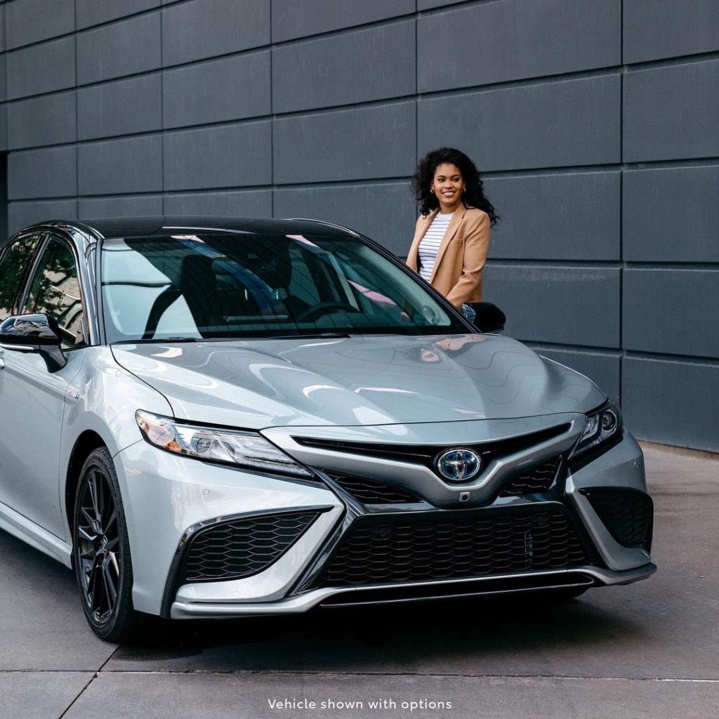 Impactful design to help you leave a lasting impression. #Camry #Hybrid #LetsGoP...