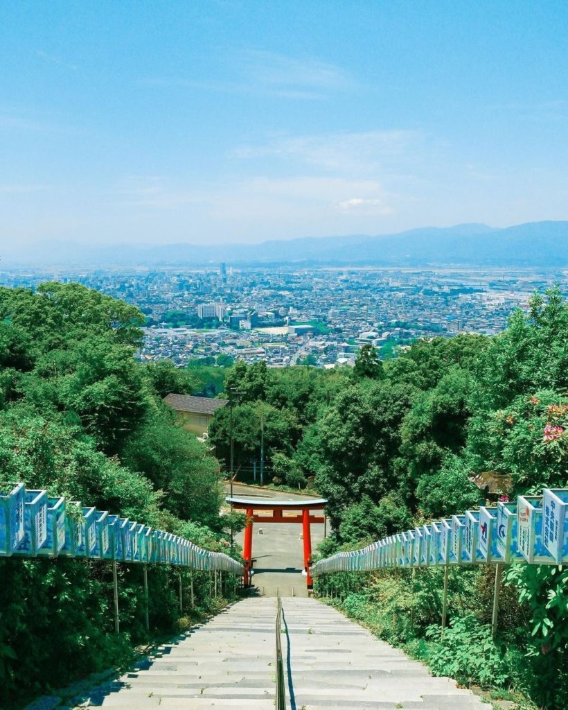 How splendid is this vivid view?
The view from Koura Taisha shrine at Kurume Cit...