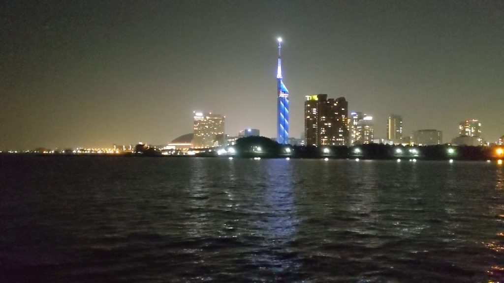 【福岡タワー】タワーと街の夜景 (2019年11月1日)(Fukuoka)(Japan)(Android)(1920×1080)