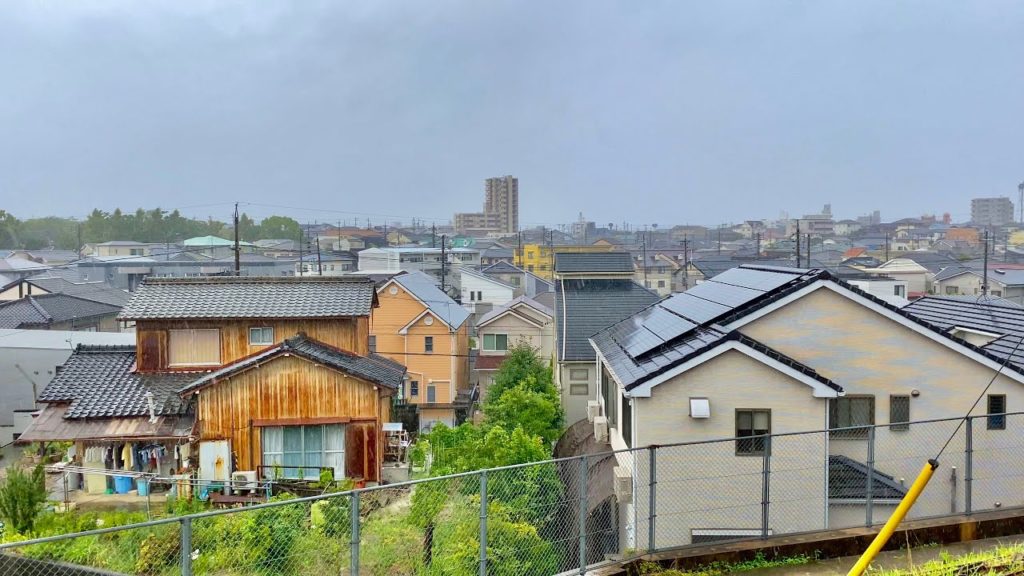 【4K】1 Hour Heavy Rain Walk in Japanese Residential | Modern Japanese Houses Walking Tour in Nagoya