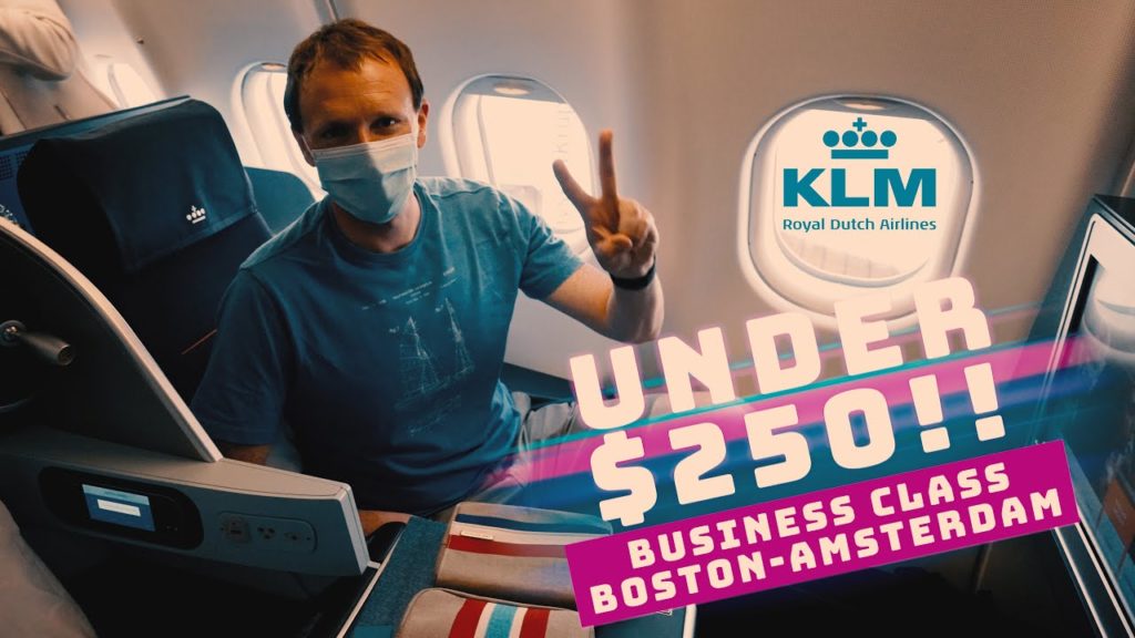 KLM BUSINESS CLASS A330 Boston to Amsterdam - How we paid UNDER $250 for this $5000+ flight!
