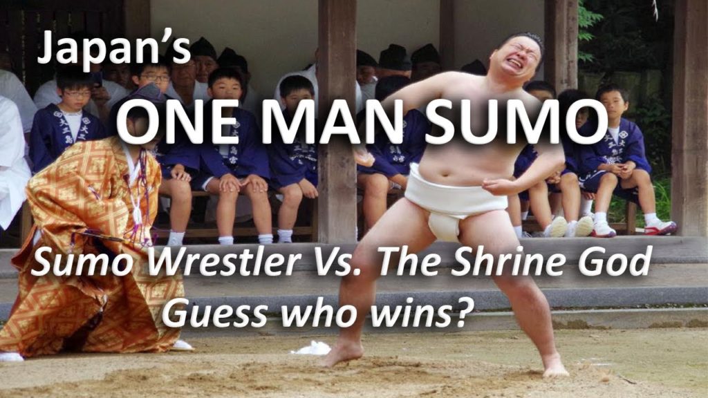 One-Man Sumo:  Japanese Wrestler vs. the Local God