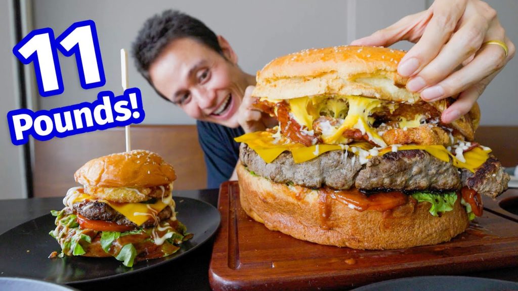 Supersize BURGER!! π Eating an 11 Pound GIANT BEEF Cheeseburger!! Supersize BURGER!! π Eating an 11 Pound GIANT BEEF Cheeseburger!!