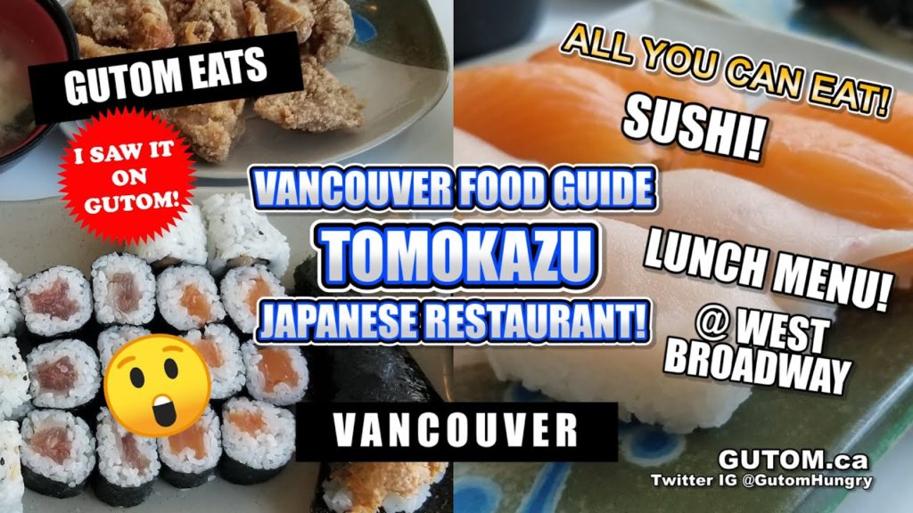 ALL YOU CAN EAT! TOMOKAZU JAPANESE RESTAURANT SUSHI LUNCH BUFFET W BROADWAY | VANCOUVER FOOD #AYCE