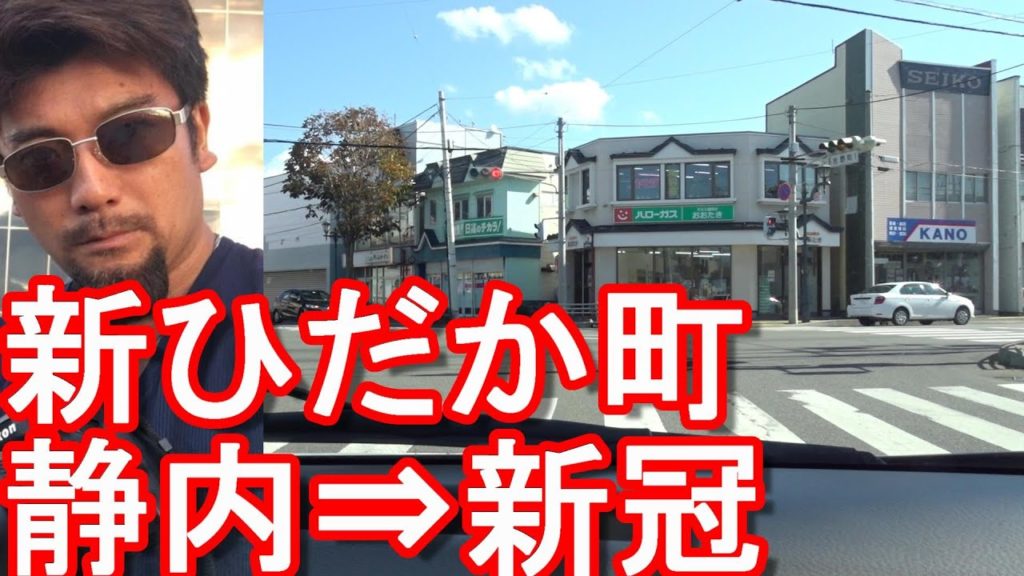 北海道/新ひだか町(旧静内町域)中心街、静内駅周辺を運転(ドライブ)旧新冠町方面へ！Shinhidaka-town in Hokkaido,Japan