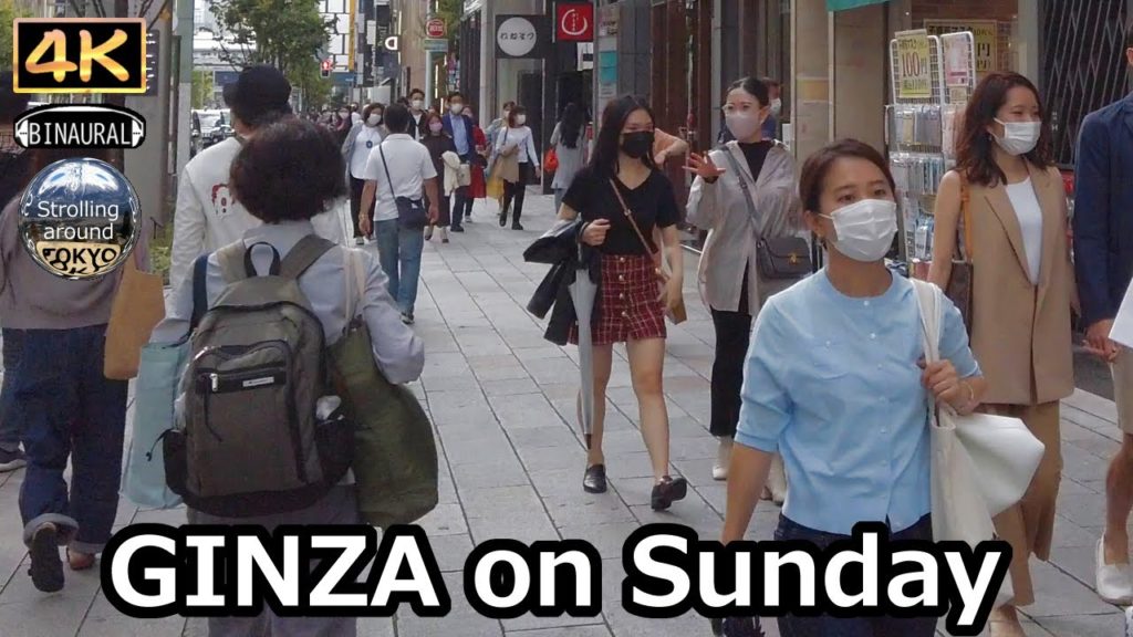 GINZA on Sunday - 4K Tokyo Japan
