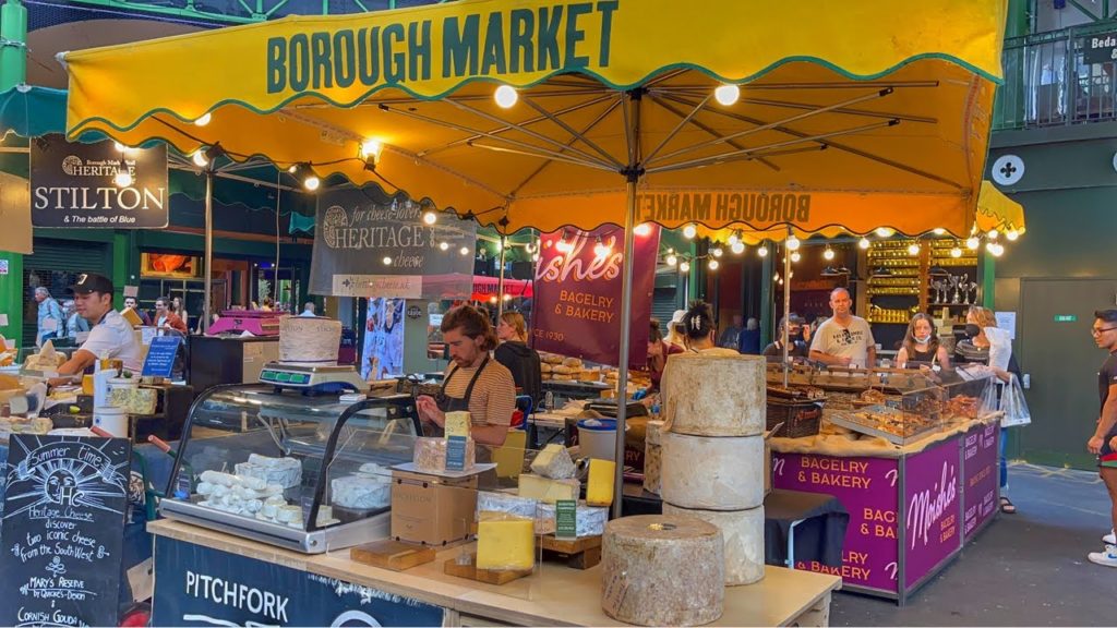 BOROUGH Market | London Street Food | City of London | London Walk - 2021[4k HDR