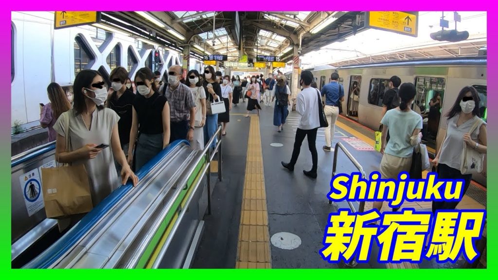 日曜日の新宿駅構内を散歩！(Japan Walking around Shinjuku Station)