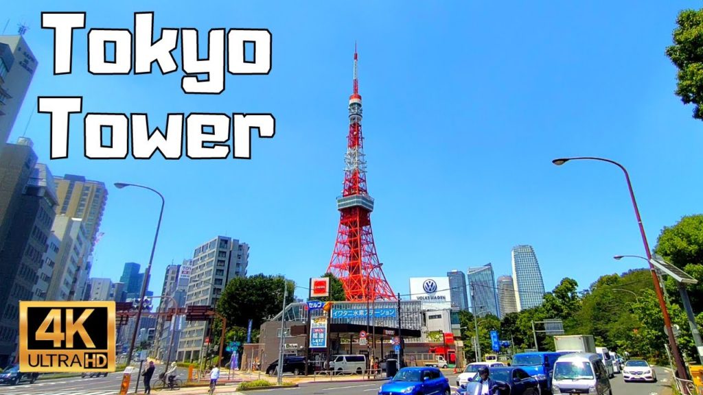 【4K Japan Walk】Tokyo Tower and Zojoji temple. Traditional and Modern in Tokyo.
