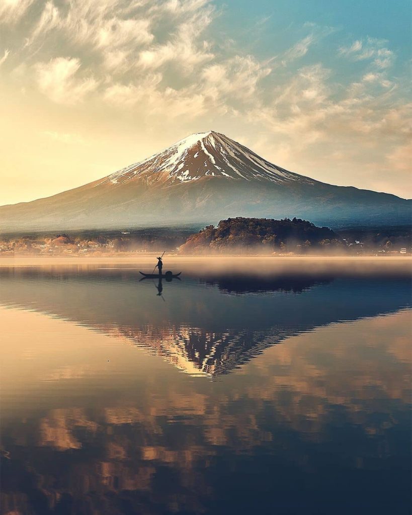 Mount Fuji received its first snow of the season today--that's 21 days earlier t...