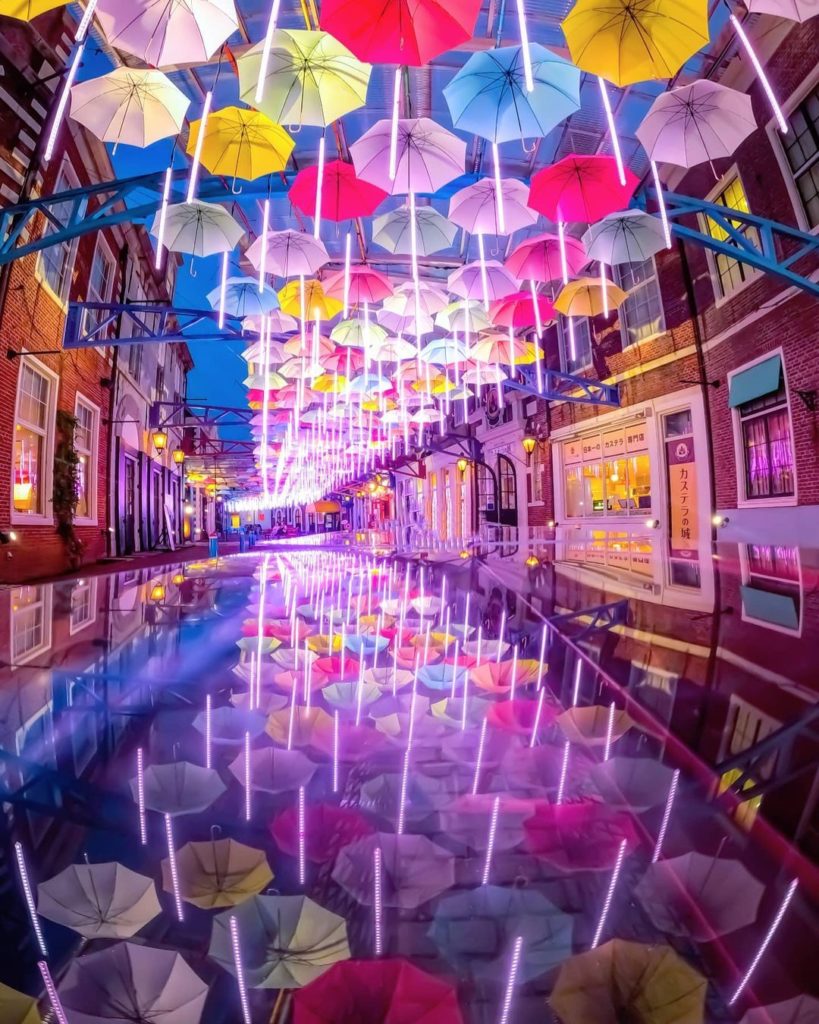 Don't forget to stop and… look up to see the 700 brightly-coloured floating umbr...