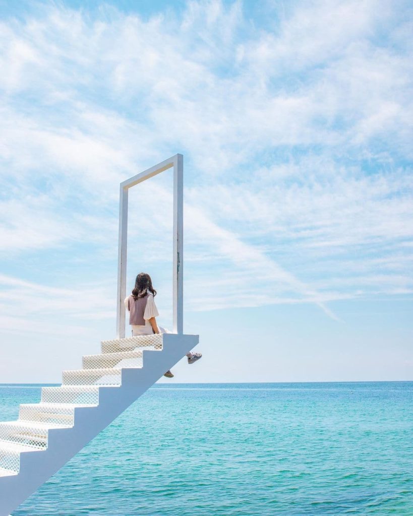 A real-life stairway to heaven! This beautiful view can be found at a pancake ca...