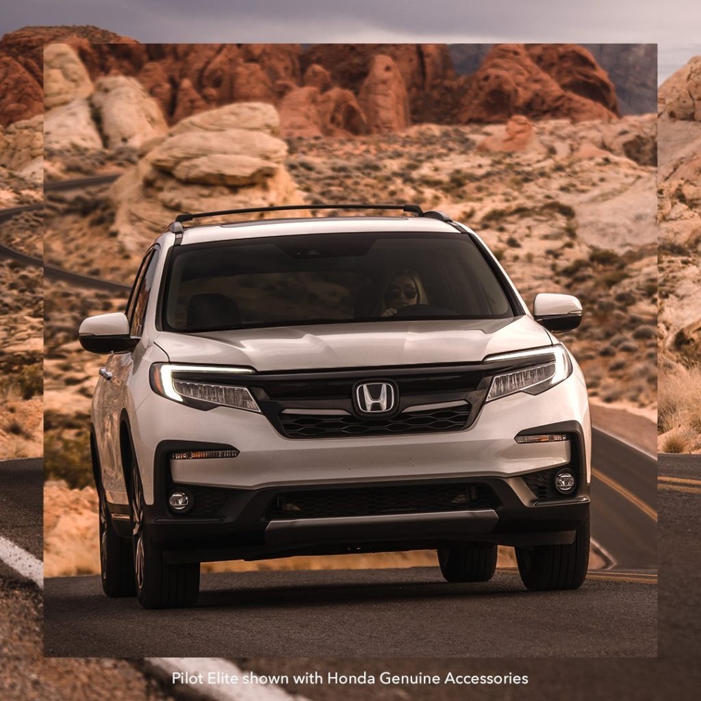 Adventure, straight ahead. #HondaPilot...