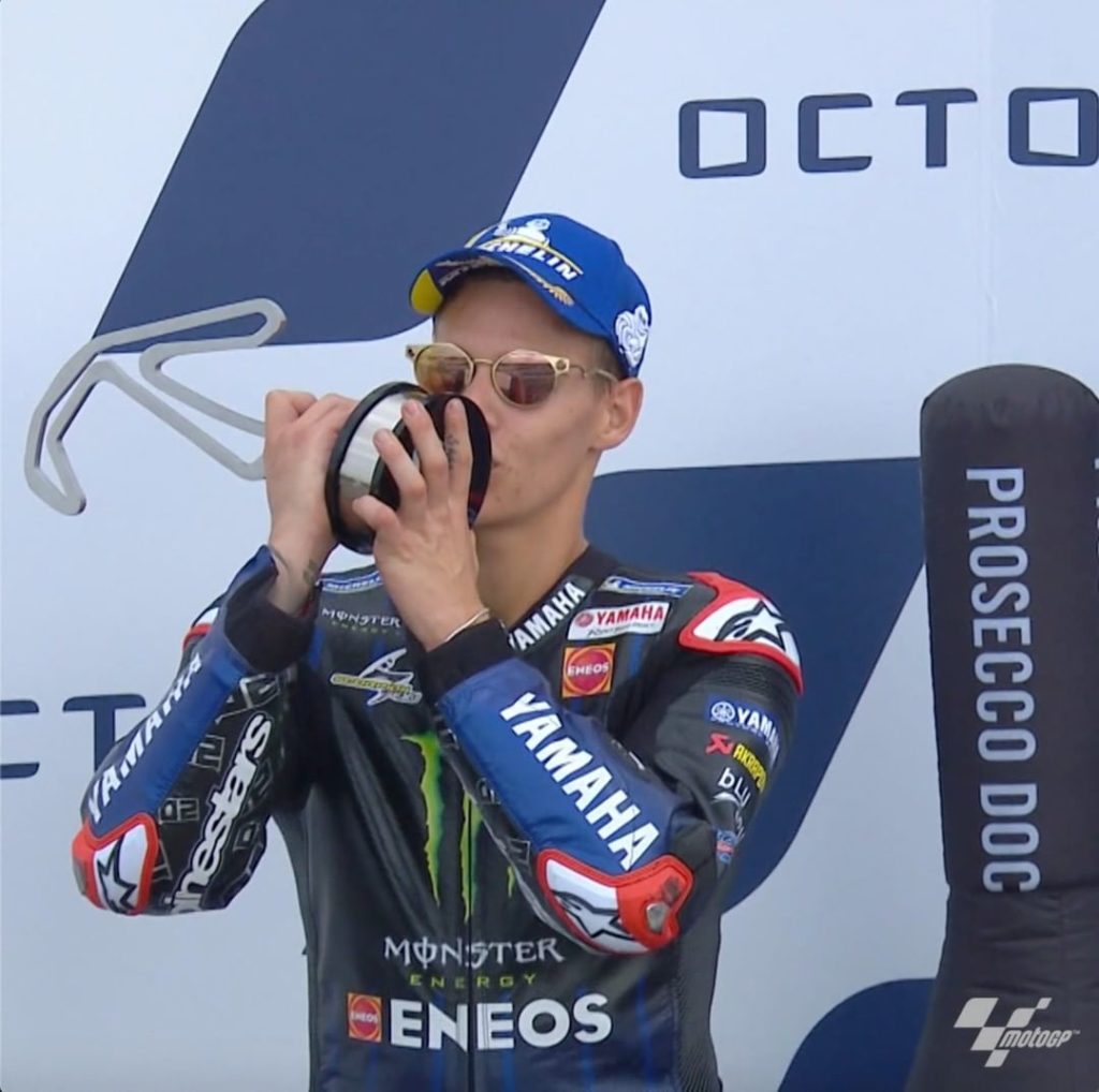 He came this close... 

@fabioquartararo20, the lone warrior, fought to 2nd plac...
