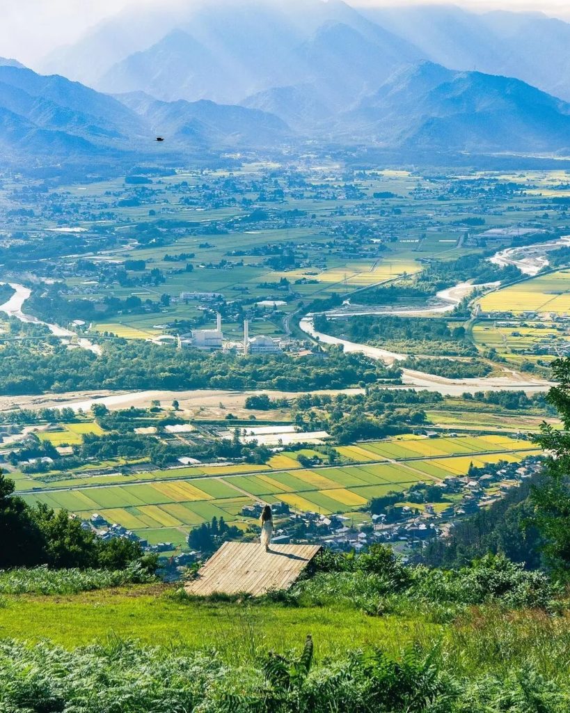 We're just loving this view! This observation area is located at Nagano's Mount ...