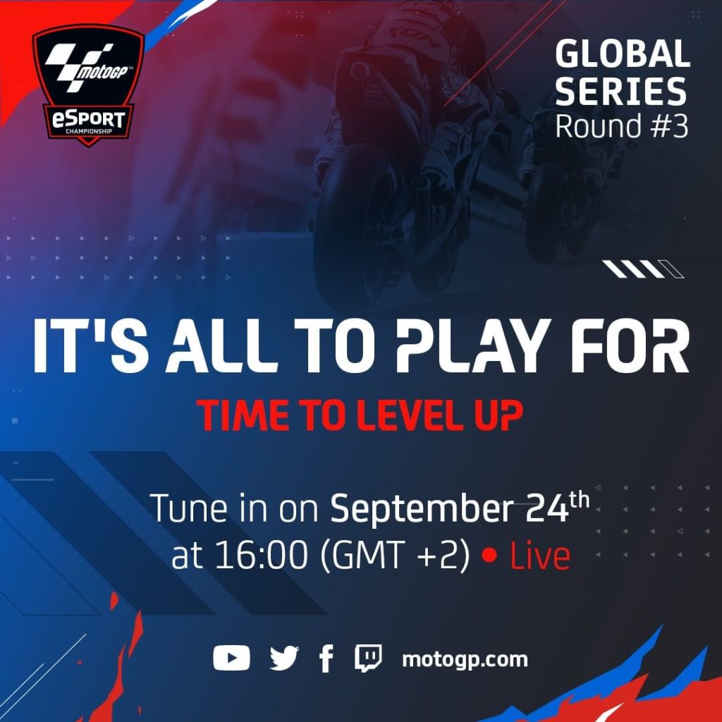 Round 3 of the @motogpesport Global Series starts in less than 1 hour's time   
...