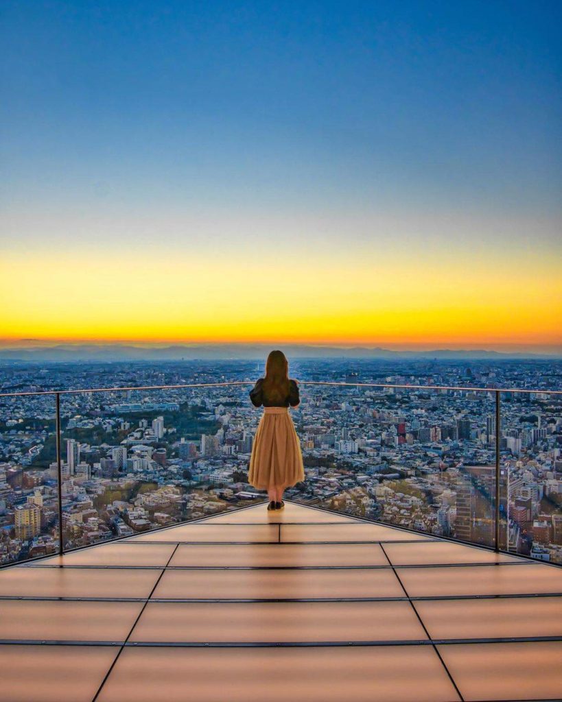 Shibuya Sky is an observation deck which sits 229 meters above the city, and it ...