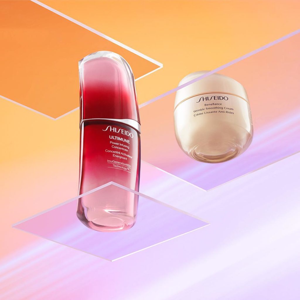 Benefiance. When used by itself, it smoothes wrinkles. But when used with Ultimu...