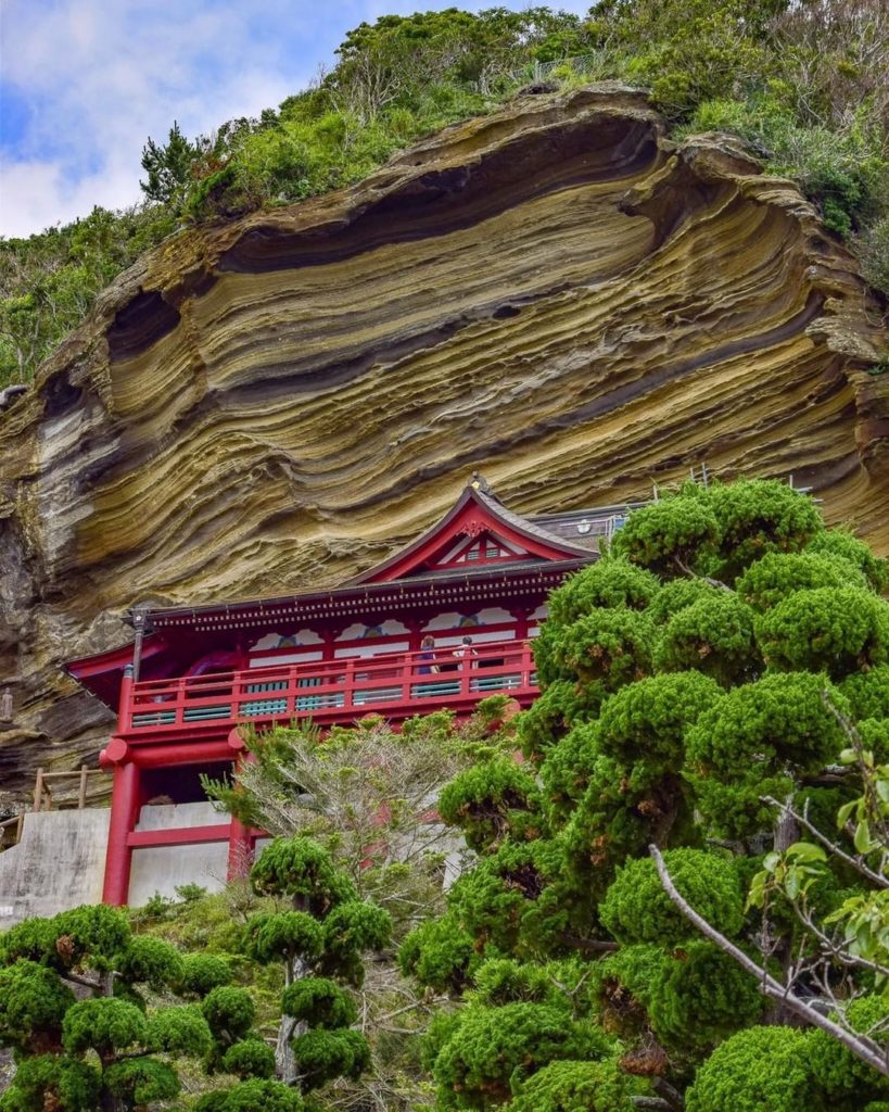 Clinging (quite literally!) to the side of Mt Funakata in Chiba Prefecture hangs...