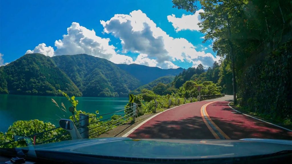 Virtual trip to OKUTAMA lake by car/Japan countryside【Virtual drive tour of Japan】(奥多摩湖) 4K Travel
