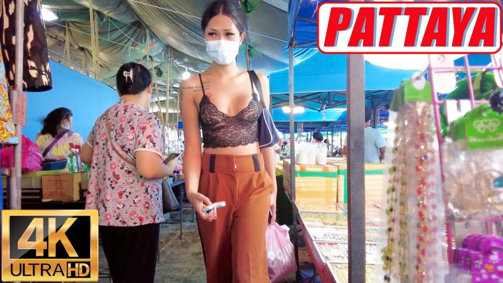 [4K] Pattaya Walk, Buakhao Market, Central Festival, Beach Road, Pattaya Tai